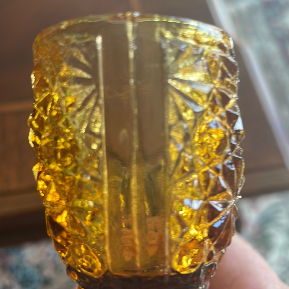 Kanawha glass shoes amber Cadium vintage shoe - Picture 7 of 10